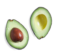 Avacado cut in half